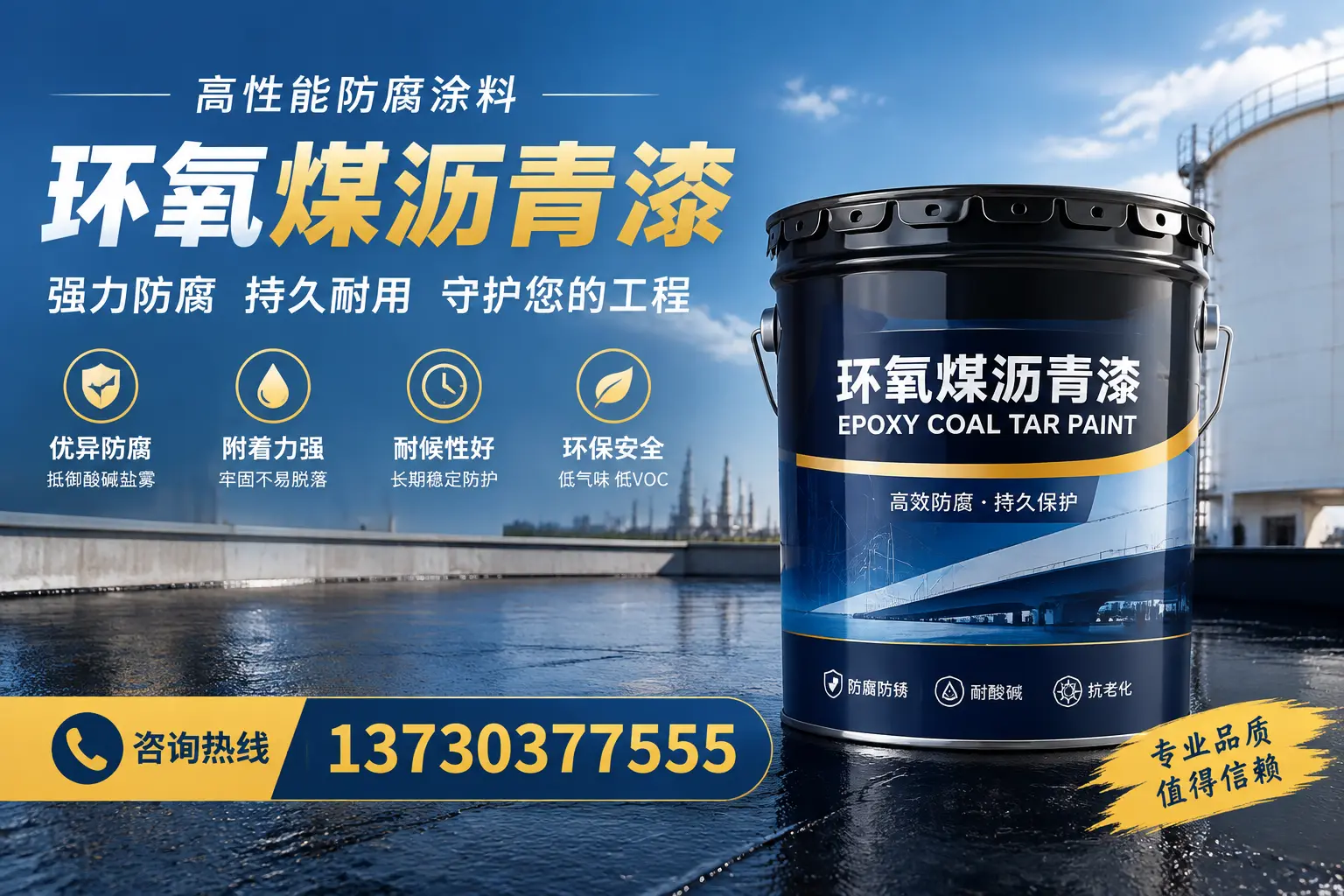 环氧煤沥青漆的耐久性分析，适合乐山的使用场景